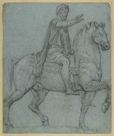 K III 018
<br/>
Ruiterstandbeeld van Marcus Aurelius
<br/>
<em>Goltzius, Hendrick (1558-1617)</em>